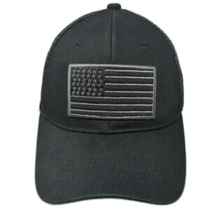Black Eagle Trucker Hat Black One Size American Flag Mesh Snapback Cap